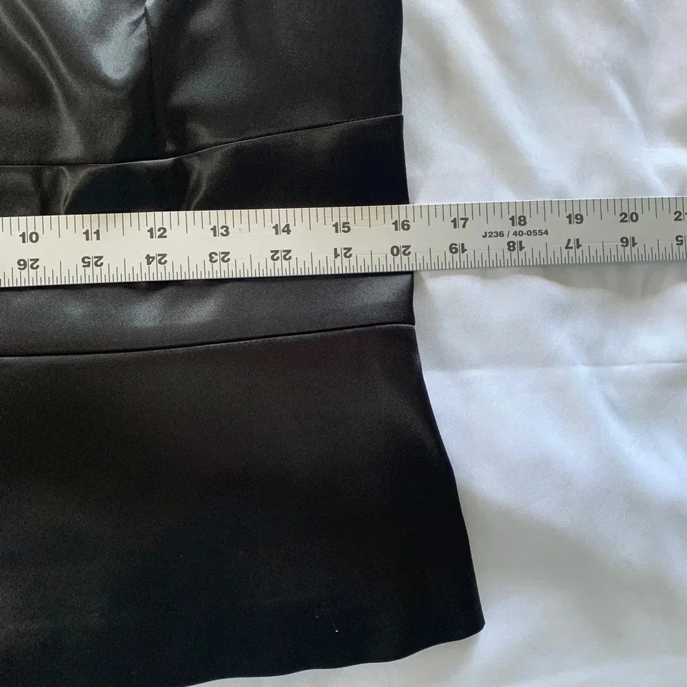 🩵Martinelli Black Satin Blouse (size 44 ITL) Holidays Black Tie Formal - Picture 14 of 16